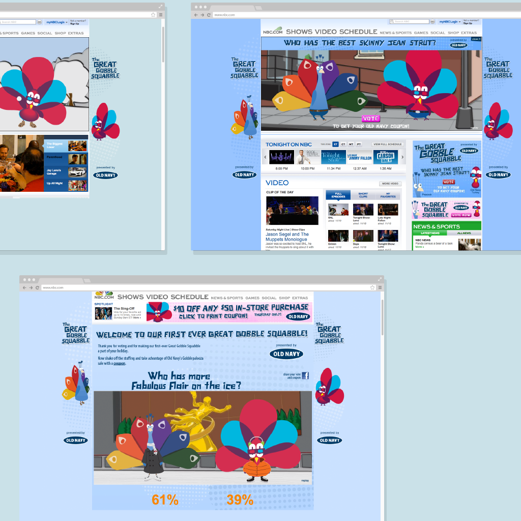 Banner add and animation for nbc universal